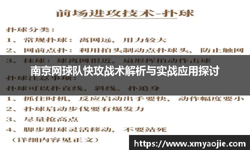 南京网球队快攻战术解析与实战应用探讨